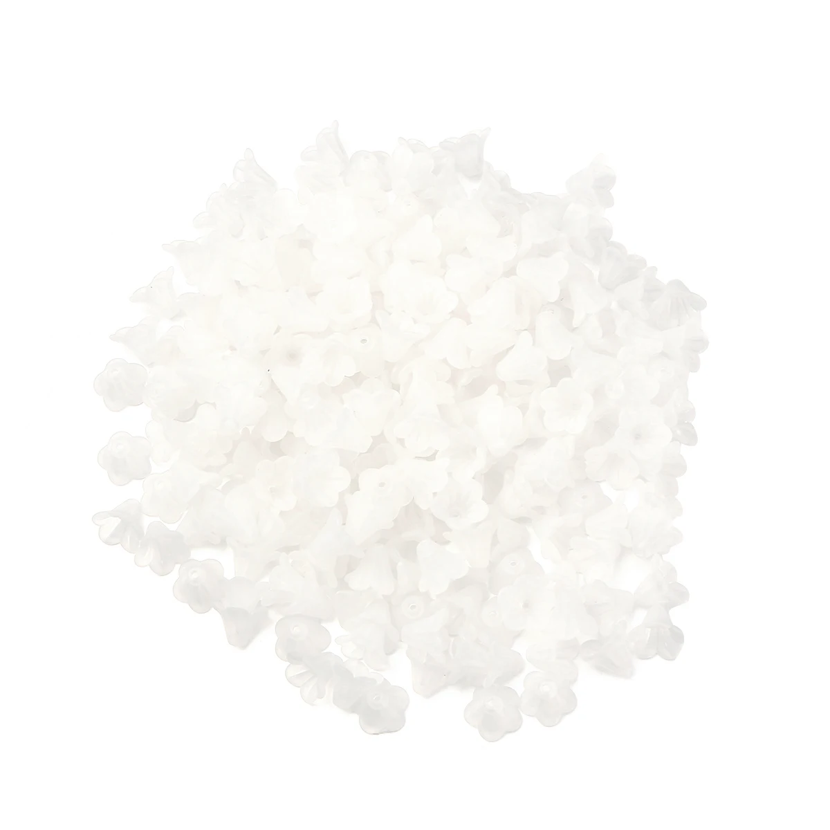 

Acrylic White Artificial Pastel Faux Trumpet Flower Petals Lily