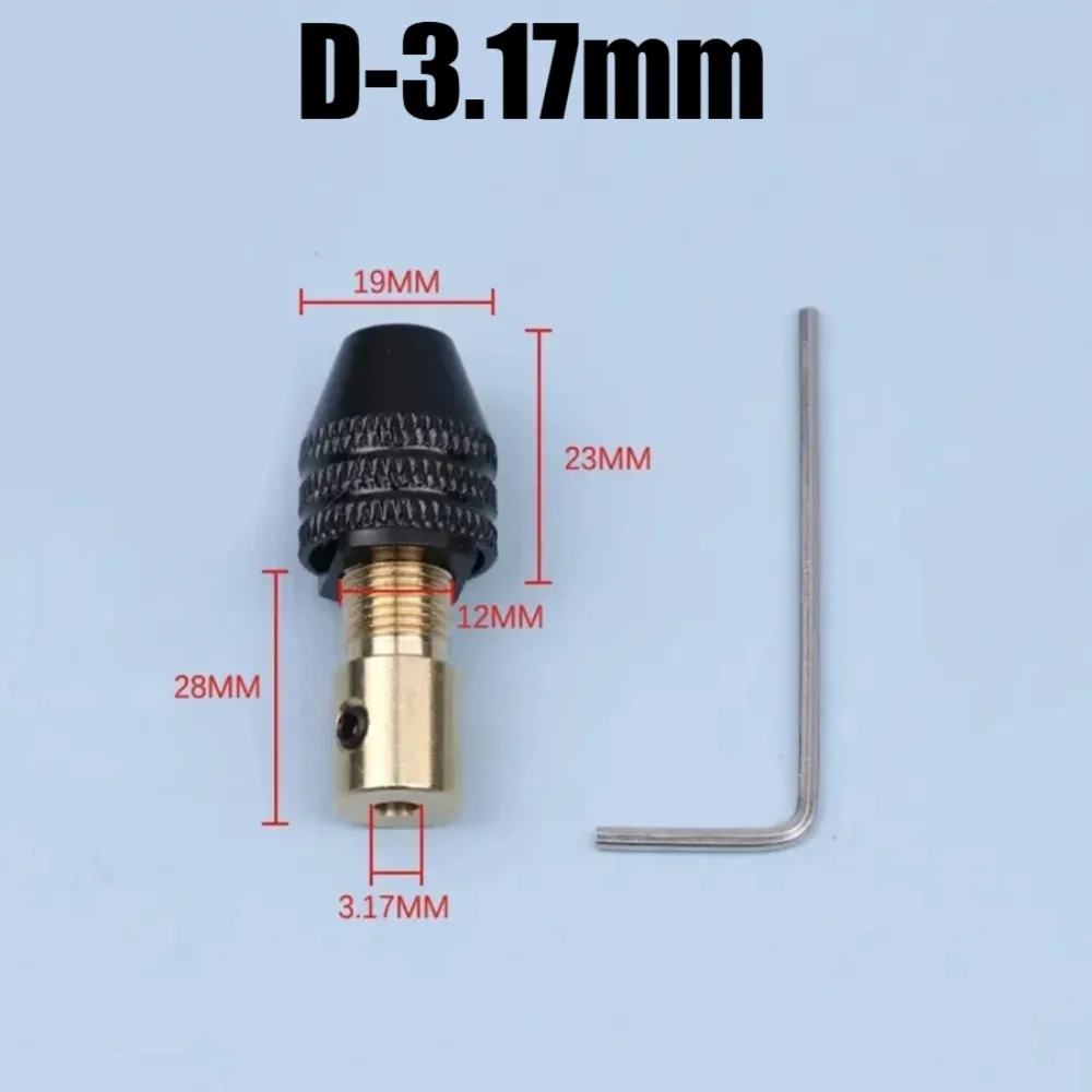 Universeller Mini-Bohrfutter-Spannzangensatz für elektronische Bohrmaschinen, multifunktionales Mikro-Elektrobohrwerkzeug-Set, Spannzange 2, 2,35, 3, 3,17, 4, 5 mm – Detail 7