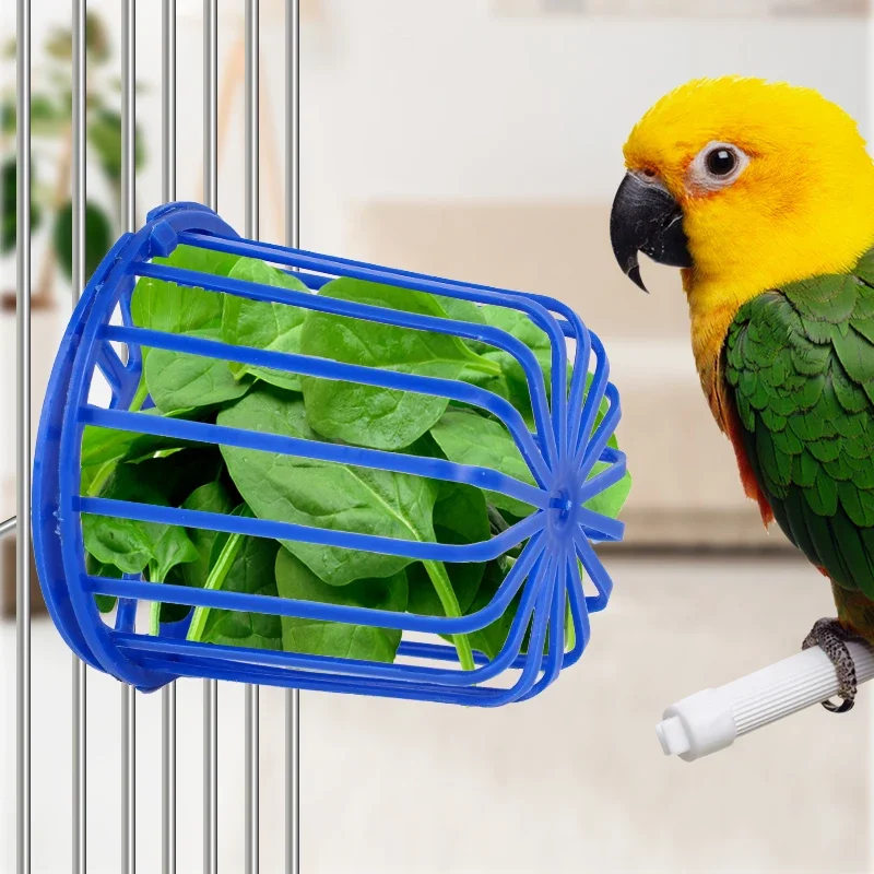 

1PC Bird Feeders for Parrot Cage Fruit Vegetable Holder Eggs Hanging Basket Container Toy Pet Parrots Feeder Cage Accessories
