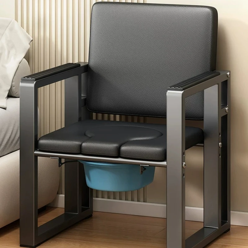 Luxury Sofa-style Elderly Toilet Chair, Reinforced Anti-slip Commode Toilet, Widened Enlarged Transfer Chairs for Household Use