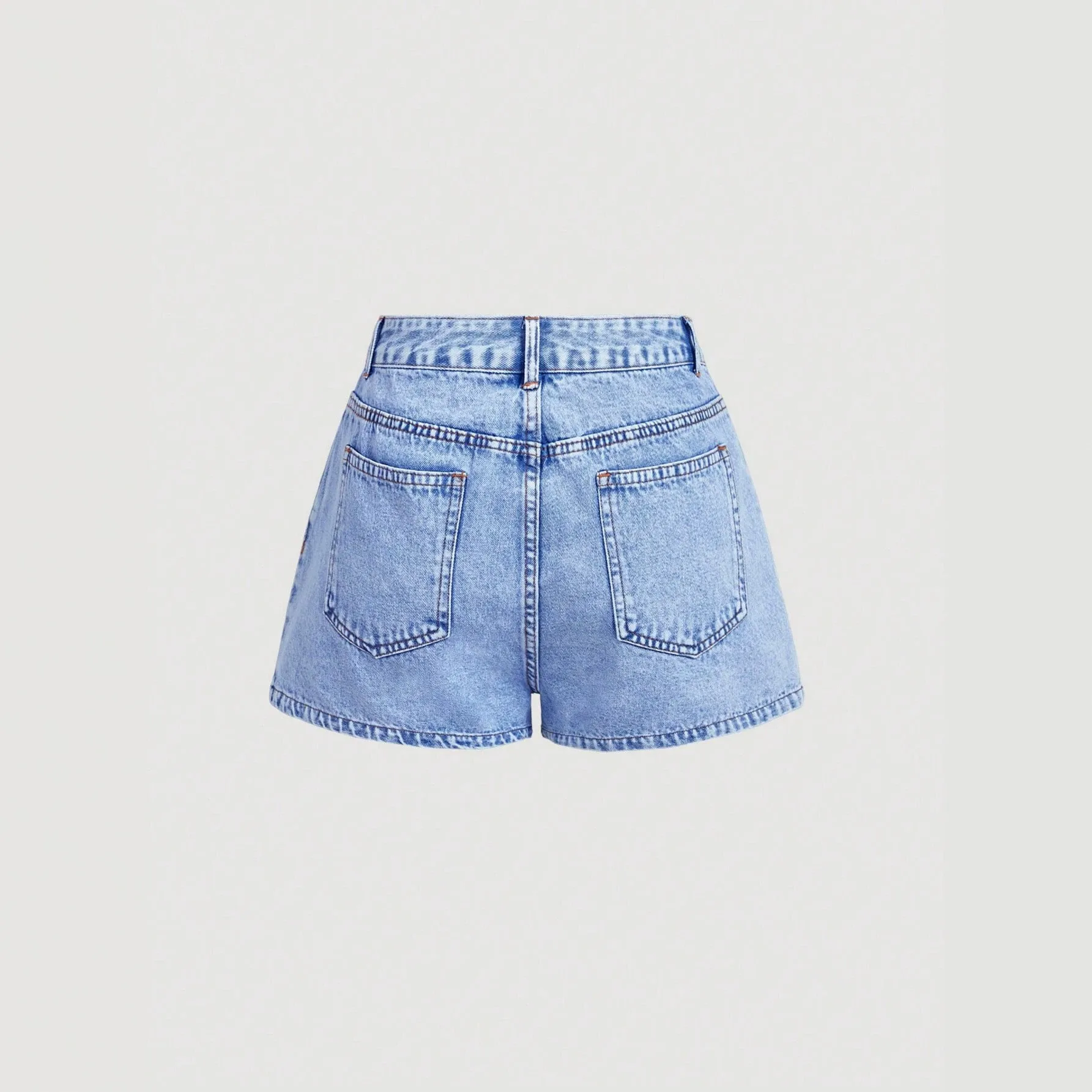 No Stretch Embroidered Flower Shorts Mid Rise Streetwear with Three Quarter Length Medium Weight No Ironing Needed Women Shorts