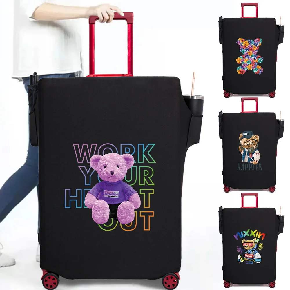 

Protection Luggage Cover Bag Dust Elastic Multi Pocket Travel Pull Rod Box Covers Thickened Wear-resistant Bear Image18-32 Inch