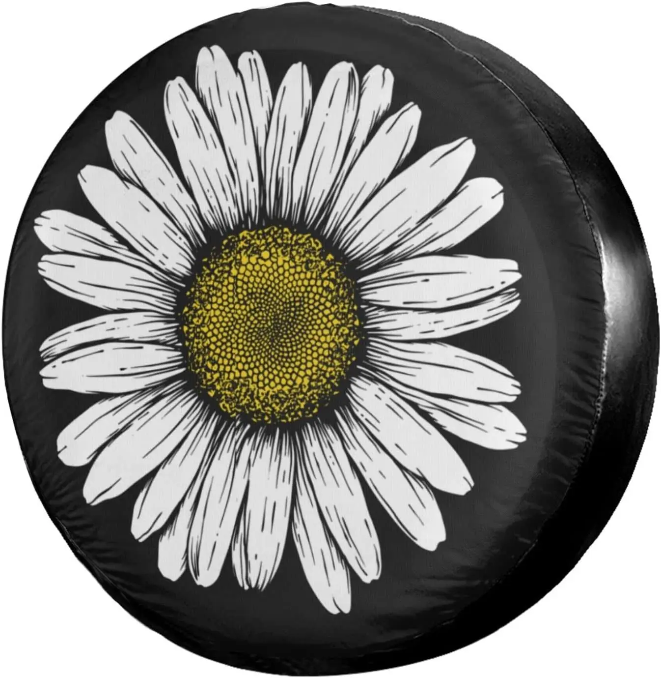 

Foruidea Daisy Flower Spare Tire Cover Waterproof DustProof Wheel Tire Cover Fit for Car,Trailer, RV, SUV and Many Vehicle 17