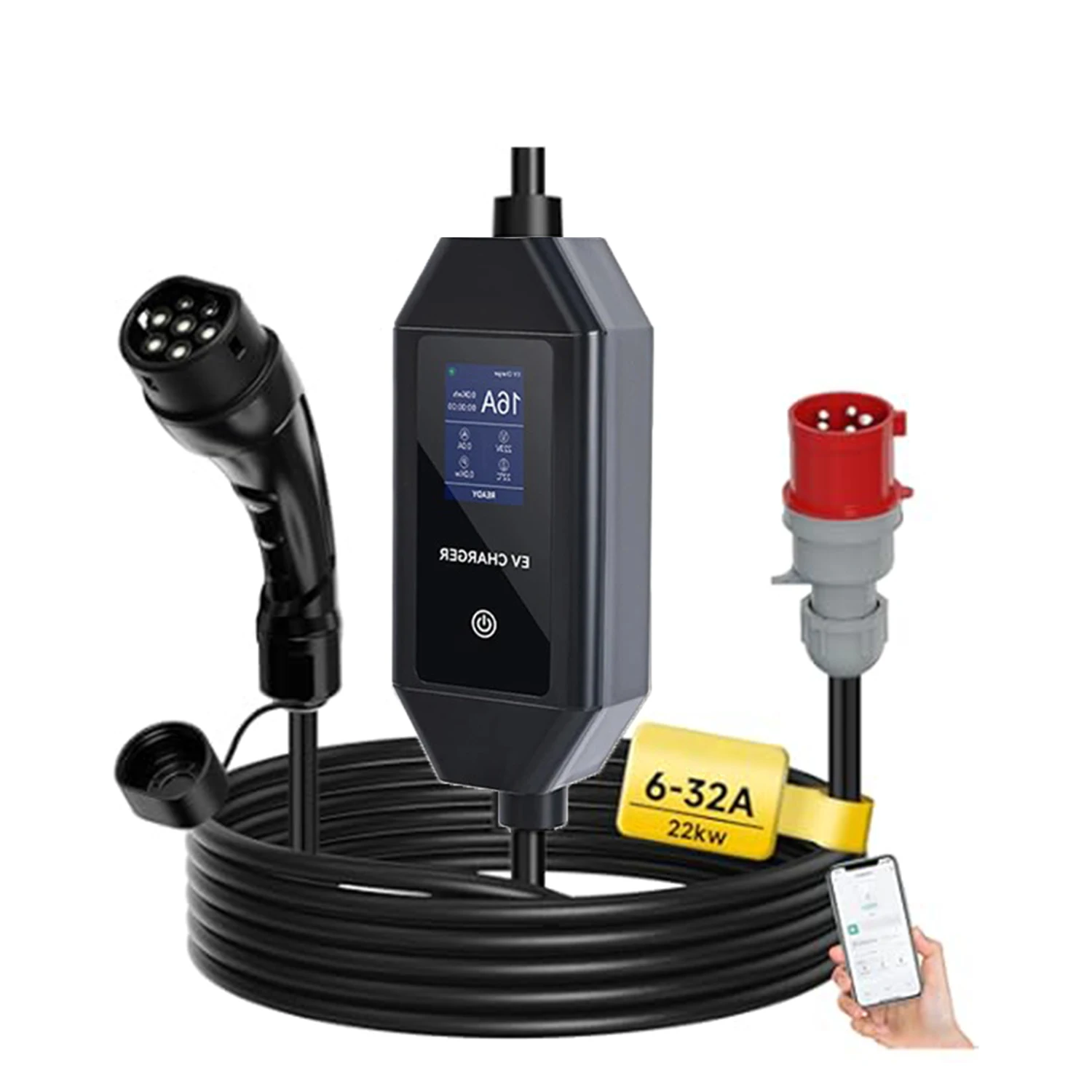GB/T 16A AC Household Adjustable Portable EV Charging Station 3.3kw 11kw Level2 for ID4