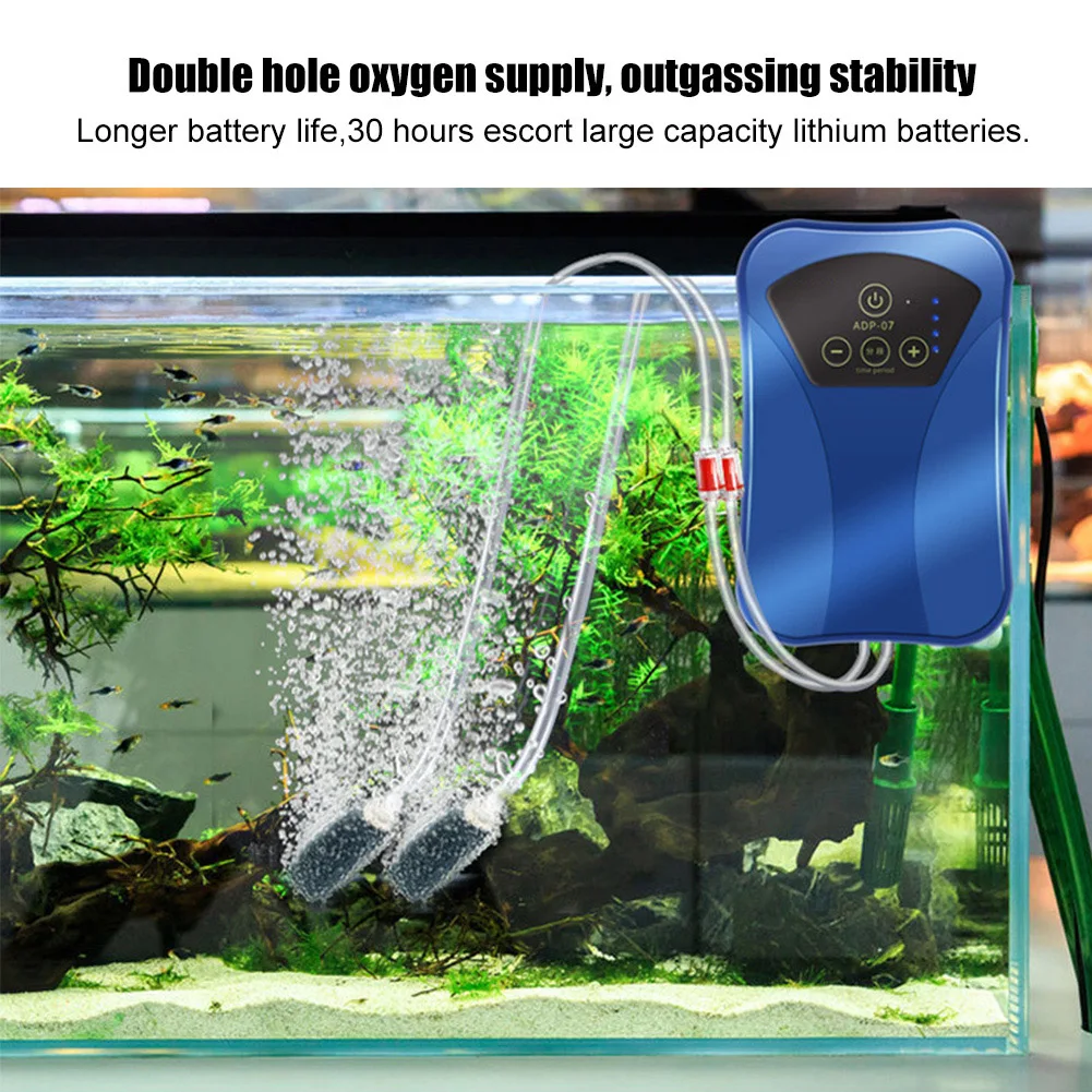 Luchtcompressor Luchtpomp Zuurstofpomp Oplaadbare luchtpomp AC / Pomp Draagbare USB of oplaadbare zuurstofcompressor voor tweeërlei gebruik