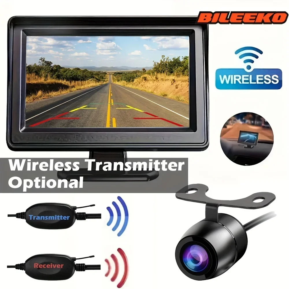

Bileeko Rear View Camera Kit - Backup Camera & Parking Assist (Wired/Wireless Option)