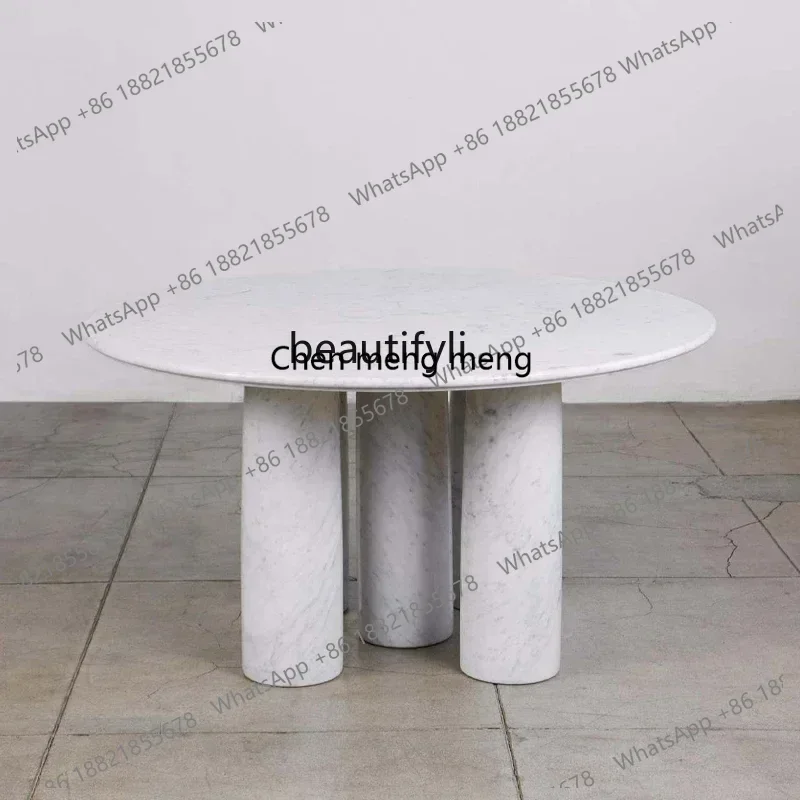 lNordic Simple Marble Dining-Table round Conference Table European Living Room Home Dining Table