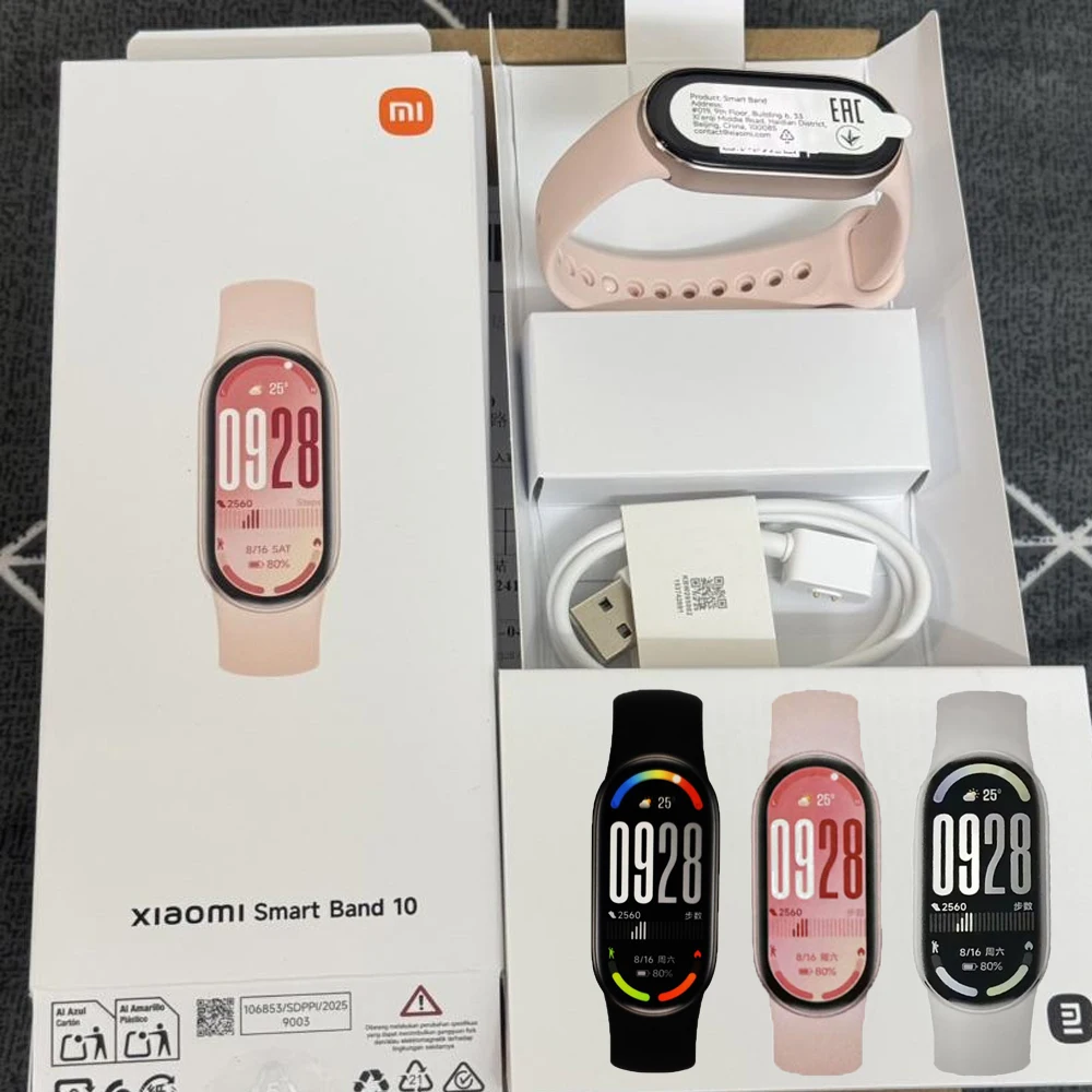 

Global Version Xiaomi Band 10 1.72" AMOLED Display 150+ Sports Modes Heart Rate Broadcast 5ATM Waterproof Sports Bracelet