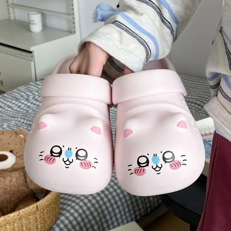 Chiikawa Momonga Cartoon Slippers Cute Comfortable Beach Cooldown Lightweight Wear-Resistant Seaside Casual Shoes Festival Gifts