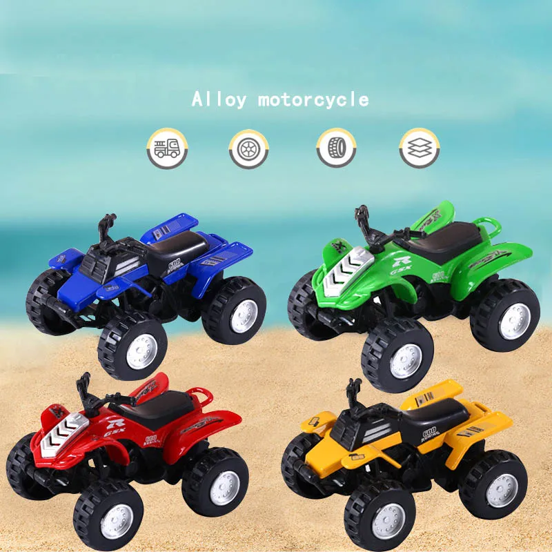 1:64ビーチバイク四輪バギーカー合金モデル子供用プルバックカーおもちゃミニポケット慣性グライディングカー男の子ギフト