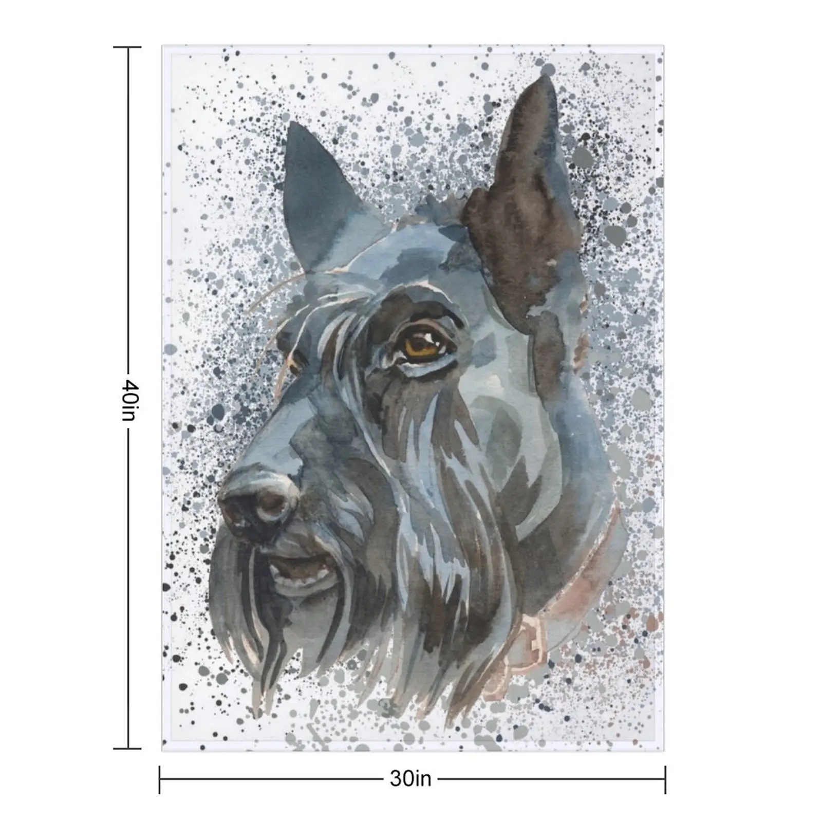 Scottish Terrier Throw Blanket Vintage for babies Hairys Furry Blankets