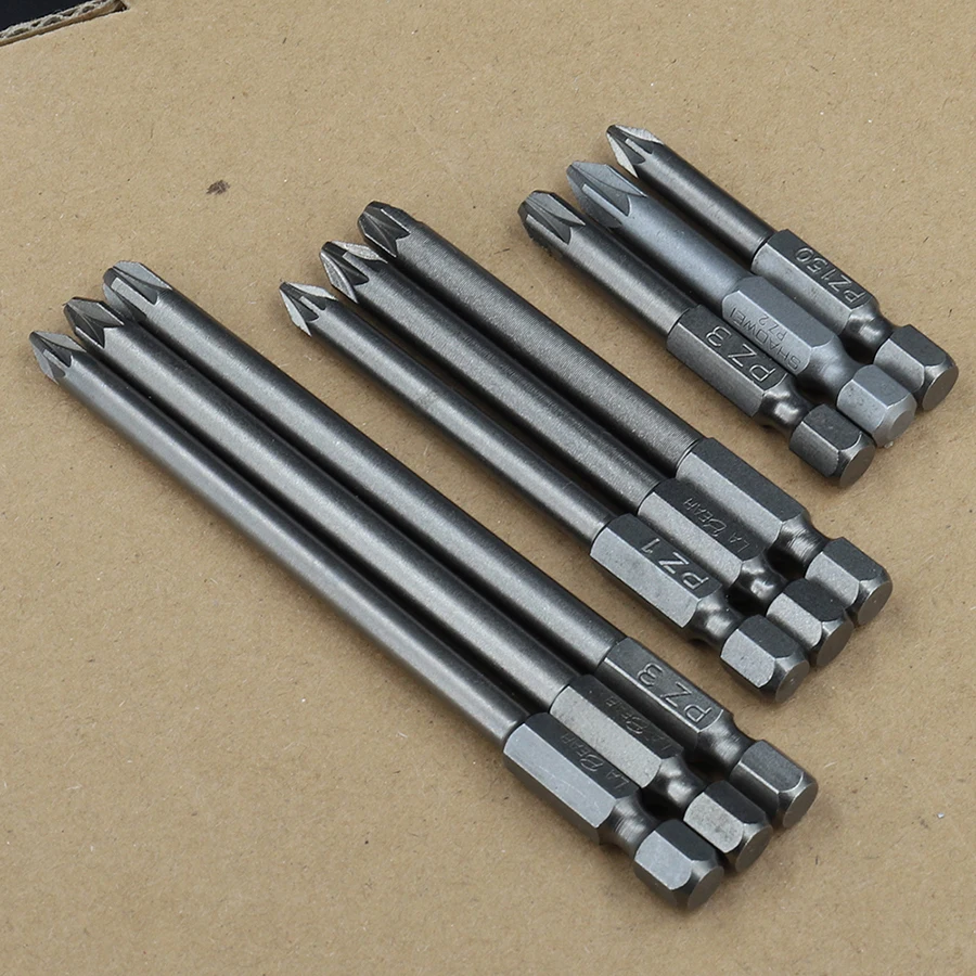 1Pc PZ1 PZ2 PZ3 Screwdriver Bit Magnetic Pozidriv Screwdriver Bit 1/4\