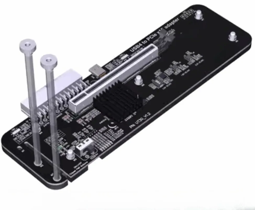 Laptop graphics card external to USB4 PCIe4.0x4 docking station compatible