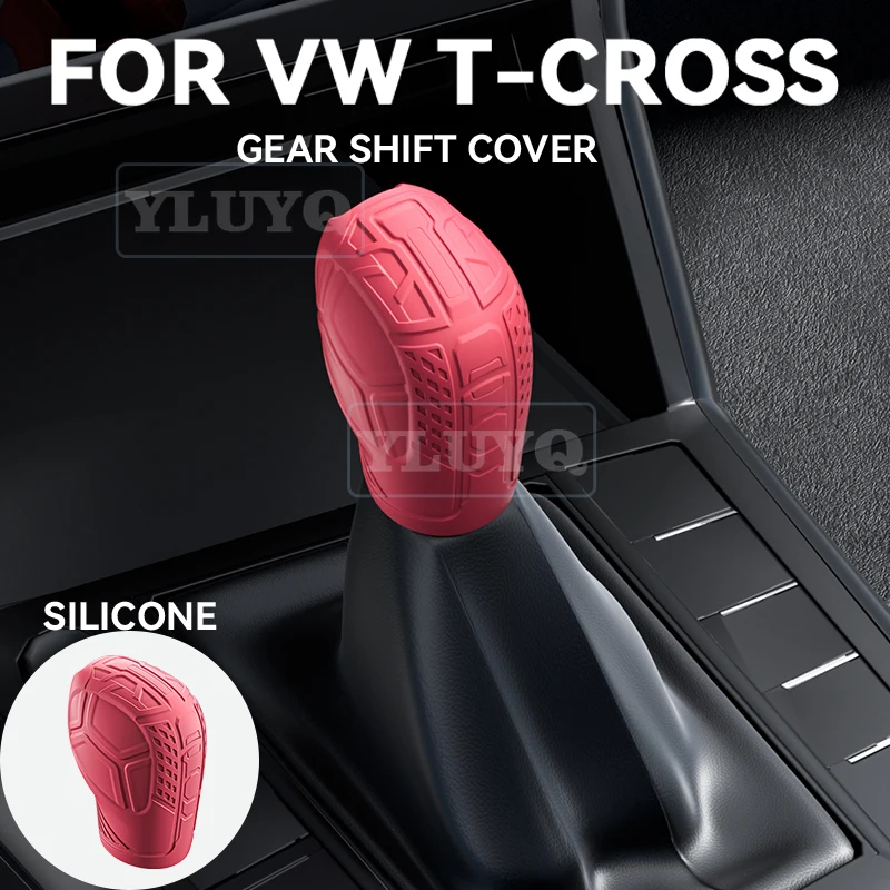 

Для VW T-CROSS автомобильный чехол для переключения передач, силиконовый защитный коврик для ручки переключения передач, нескользящий коврик, аксессуары для салона автомобиля