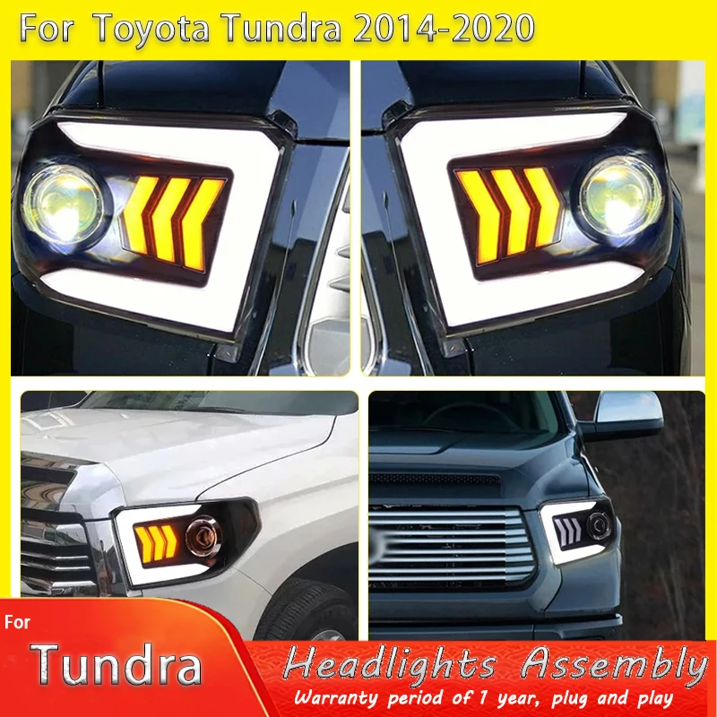 

Auto Headlights Assembly For Toyota Tundra 2014-2020 Led Car Front Lamps Upgrade High Configuration Projector Lens Accessories