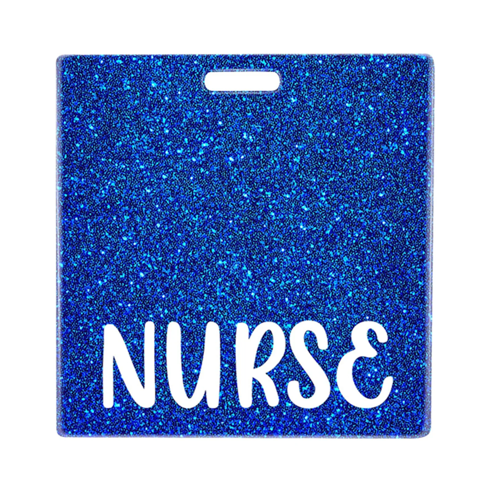 Nurse\'s Name Badge Fashionable Shiny Powder Rectangular Acrylic Piece Novel Name Tag Hospital Supplies