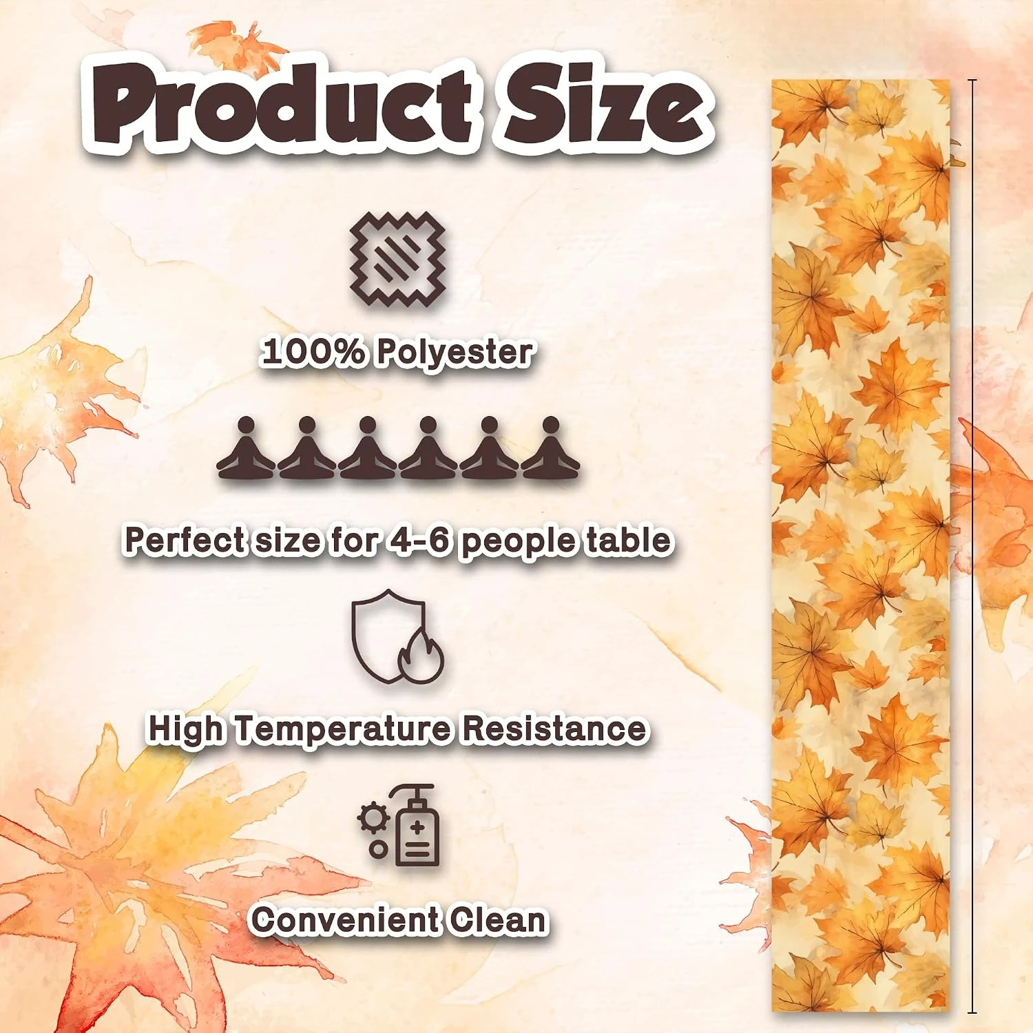 Fall Leaves Table Runner, Than - đánh giá và giá Home Office Backdrop