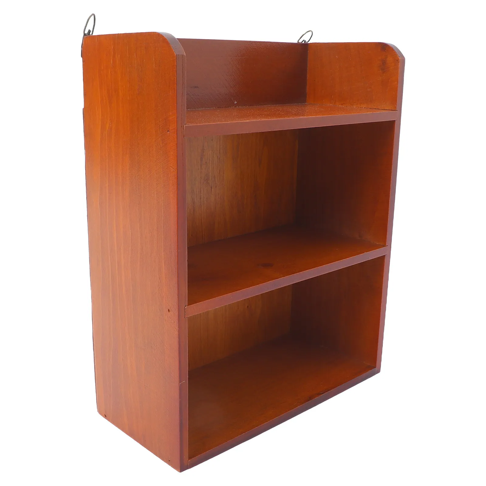 3 Tier Wooden Storage Cabinet Solid Wood Desk Shelf Organizer Desktop Book Shelf for Office Dorm Minimalist Modern Design