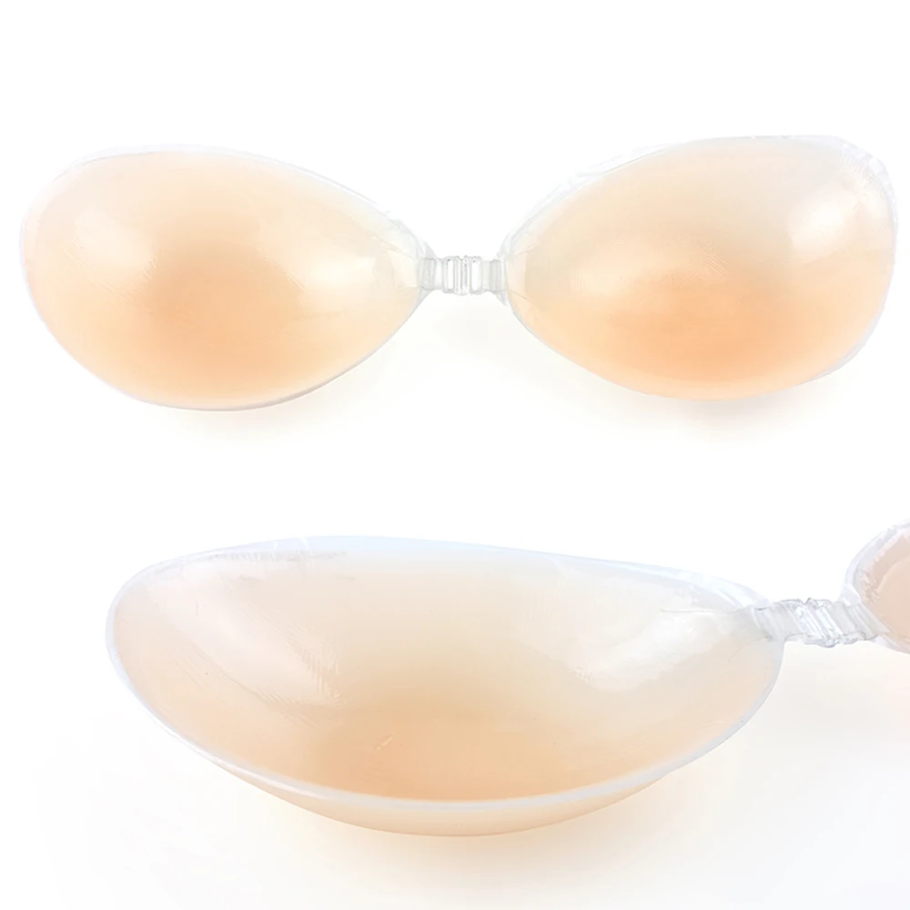 AUNDIES Adhesive Bra Strapless Sticky Invisible Push up Silicone Bra for Backless Dress Wedding Bra