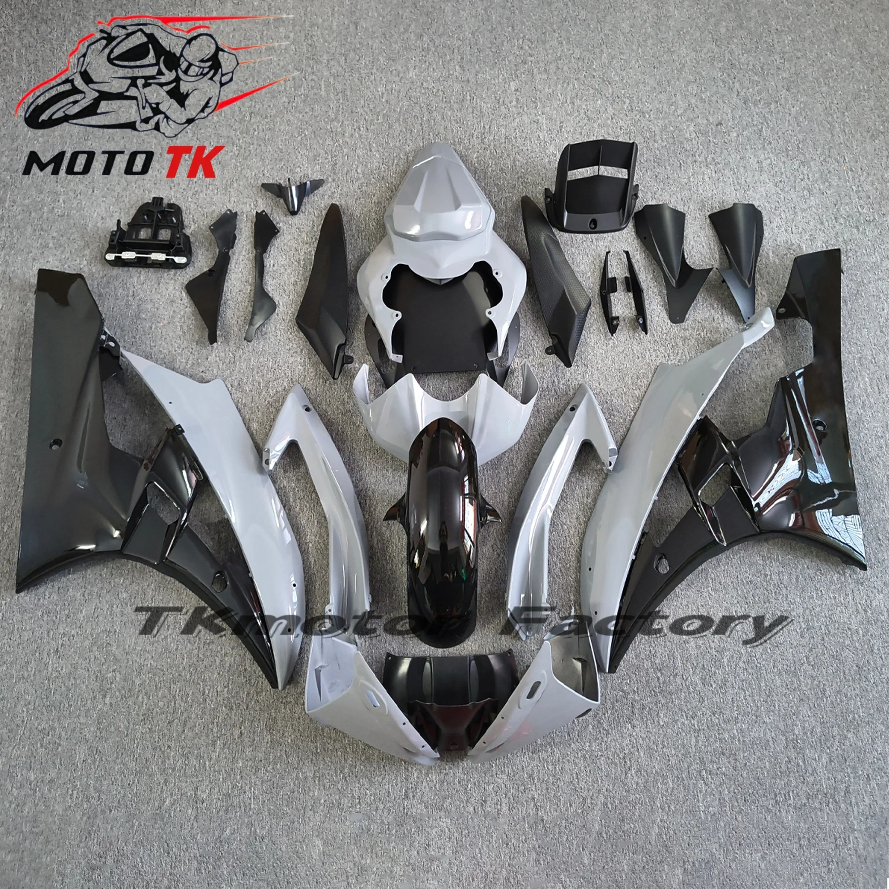 Motorcycle Fairing Kit Suitable For Yamaha YZF R6 YZF600 2006 2007 YZFR6 06 07 Bodywork Full Injection Fairings Black Grey