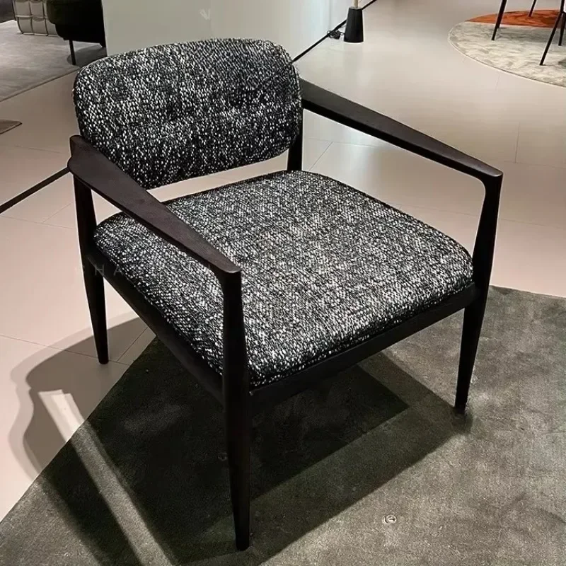 Italian minimalist post-modern minimalist fabric leisure chair single sofa