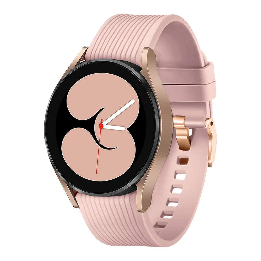 20มม. สายนาฬิกาซิลิโคนสำหรับ Samsung Galaxy Watch fe/ Watch 7/6/5/4 40 44mm 6 CLASSIC 42 43 46 47mm 5 Pro 45mm