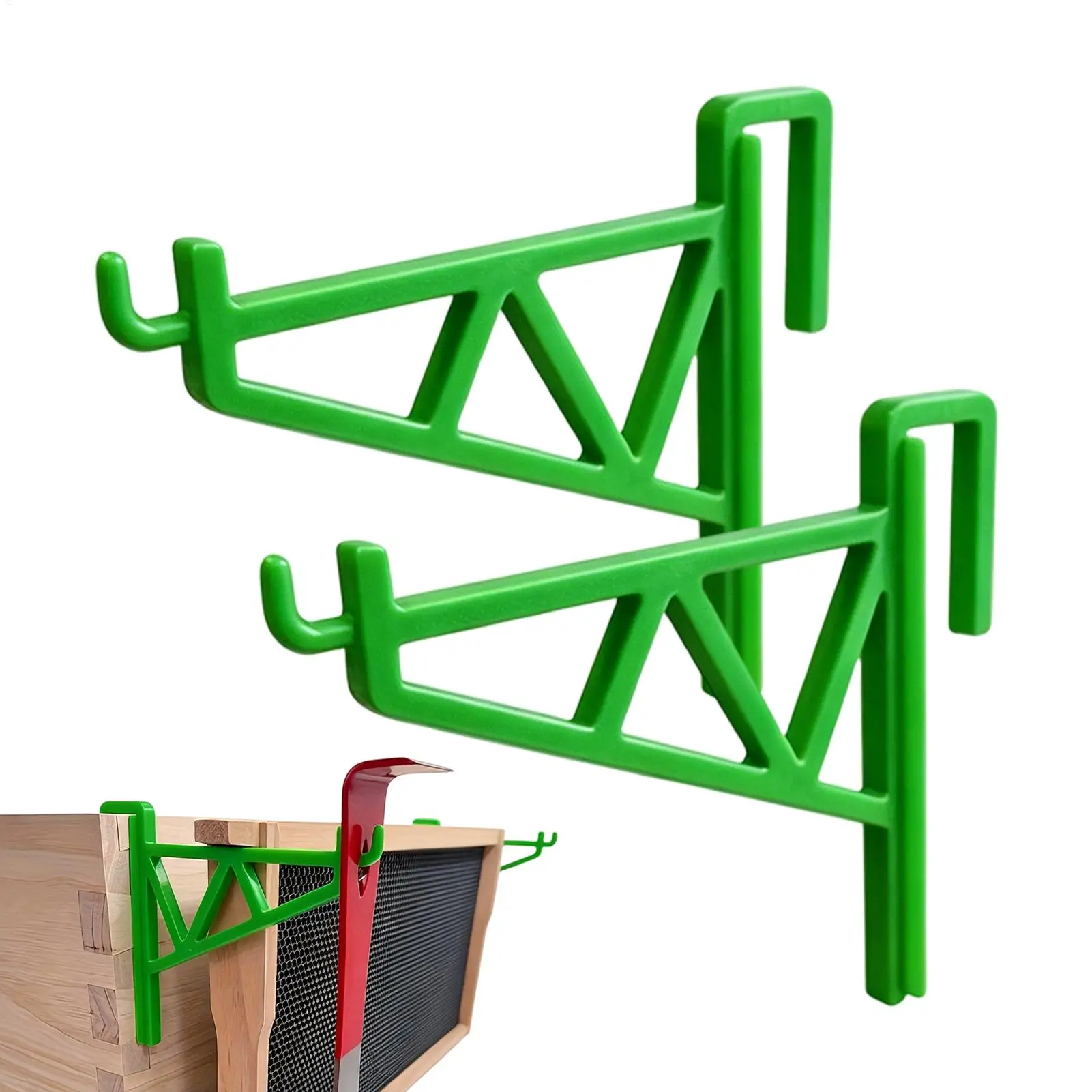 2Pcs Beehive Frame Holder Heavy Duty Plastic Beekeeping Grip Frame Bee Hive Stand Support Rack Bracket Honey Beekeeping Supplies
