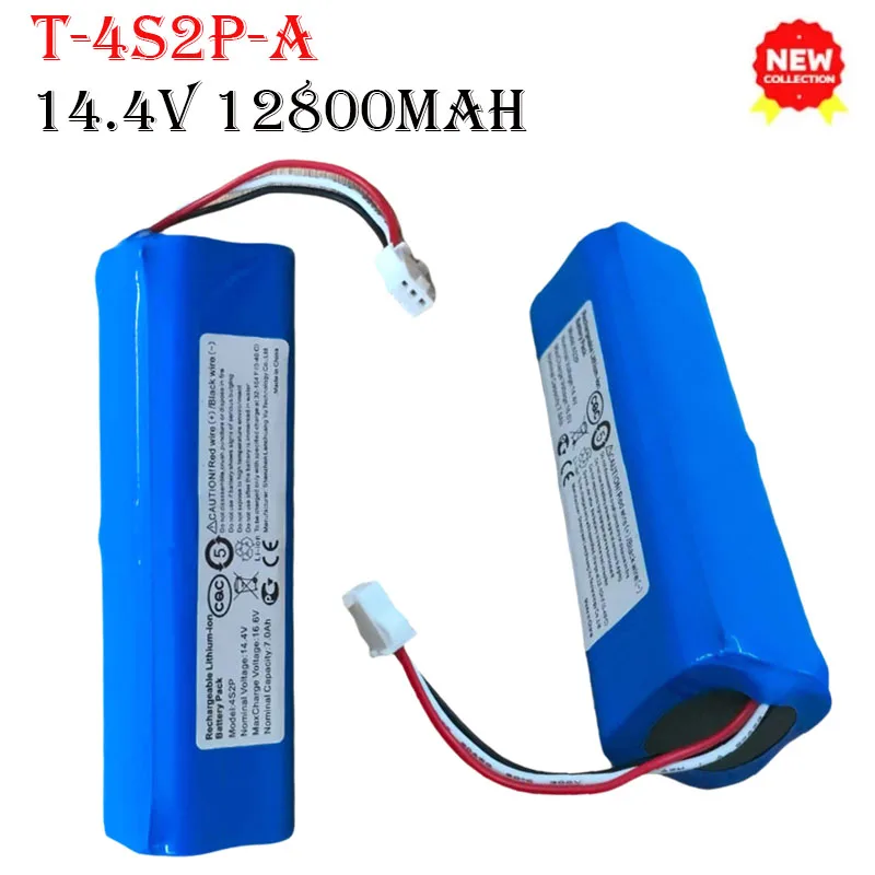 

New 14.4V 12800mAh 18650 Li-ion Battery T-4S2P-A for Ultenic T10 Robot Vacuum Cleaner Accessories Spare Parts Charging Battery
