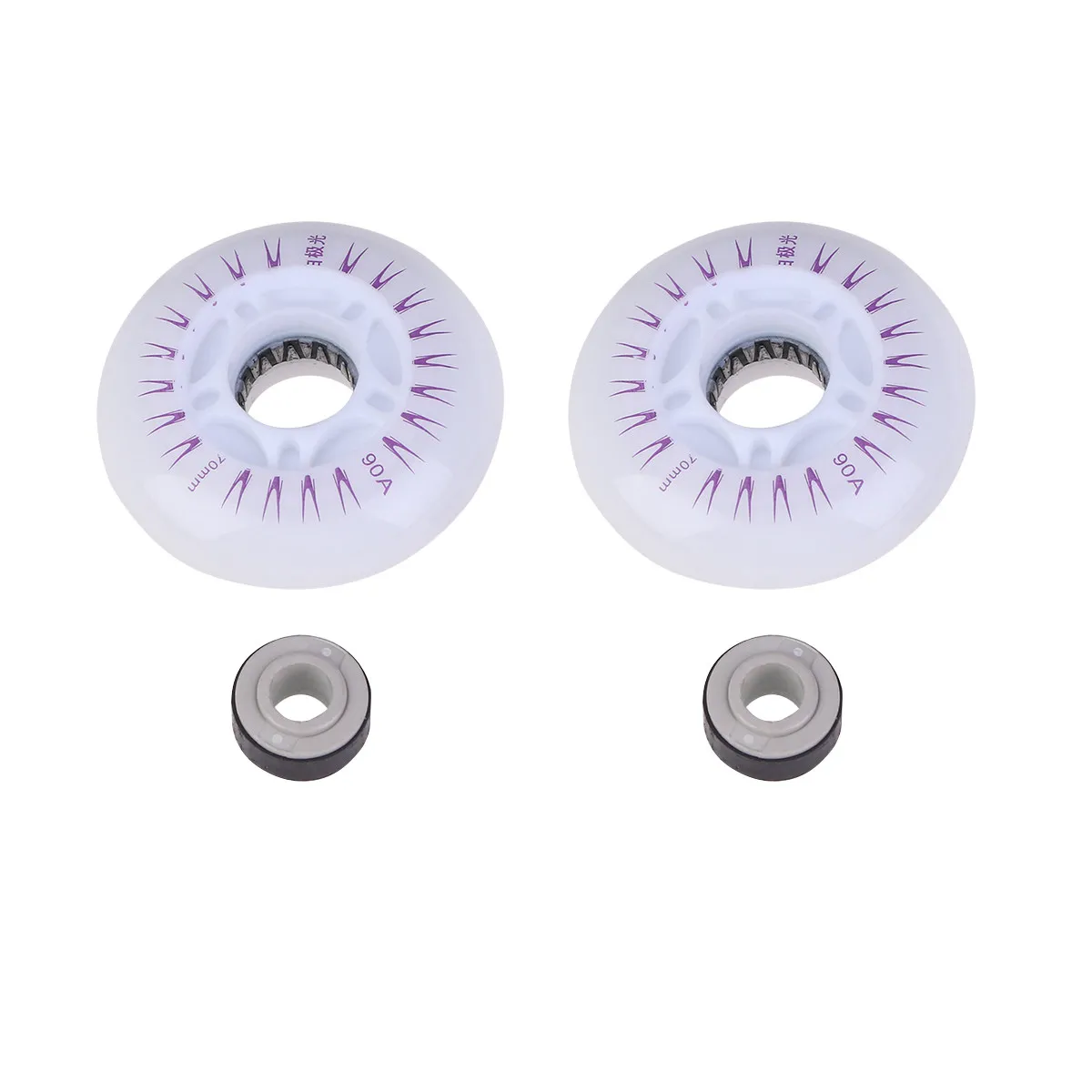

2Pcs 70Mm 90A Glow in Dark Roller Skating Wheels Color Shift Flashing Inline Skates Accessories Rough Surface Performance