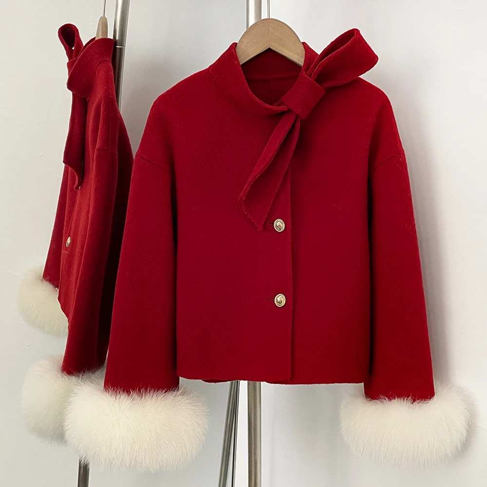 Woolen Coat Woman Winter Clothes Woman Luxury Trench Coat Fashion Winter Woman 2025 Luxury New in Coats & Jackets Fur Coat Woman