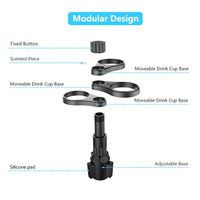 BB-3 In 1 Multifunctional Car Drinks Holder Cup Holder Expander Adapter Rotating Adjustable Base Storage Rack Car Cup Mount