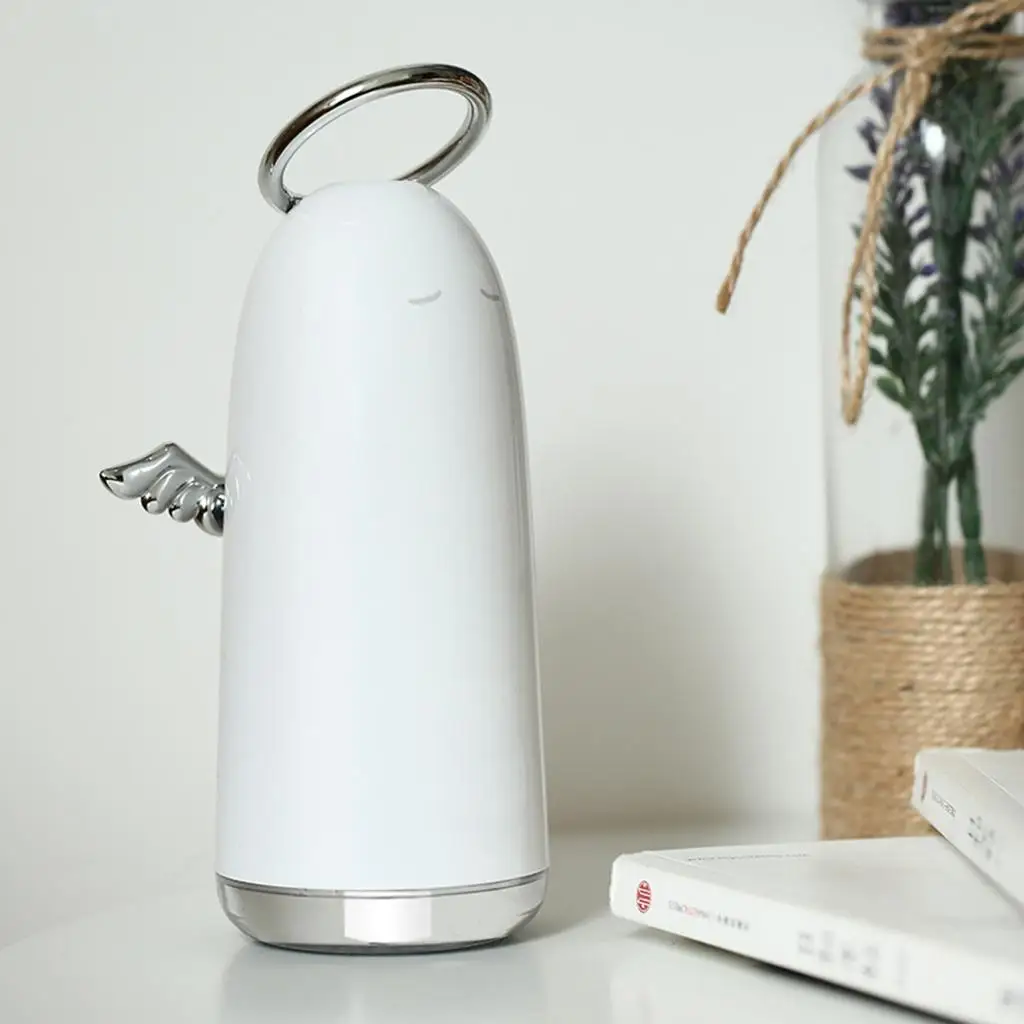 천사 모양과 주변 조명 230ml를 갖춘 미니 USB 휴대용 가습기