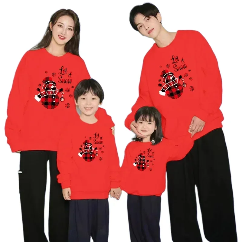 Christmas Family Matching Outfits Sweatshirt Dad Mom Daughter Son Couple Jersey Shirts Baby Kids Jumper New Year Gifts Sweaters