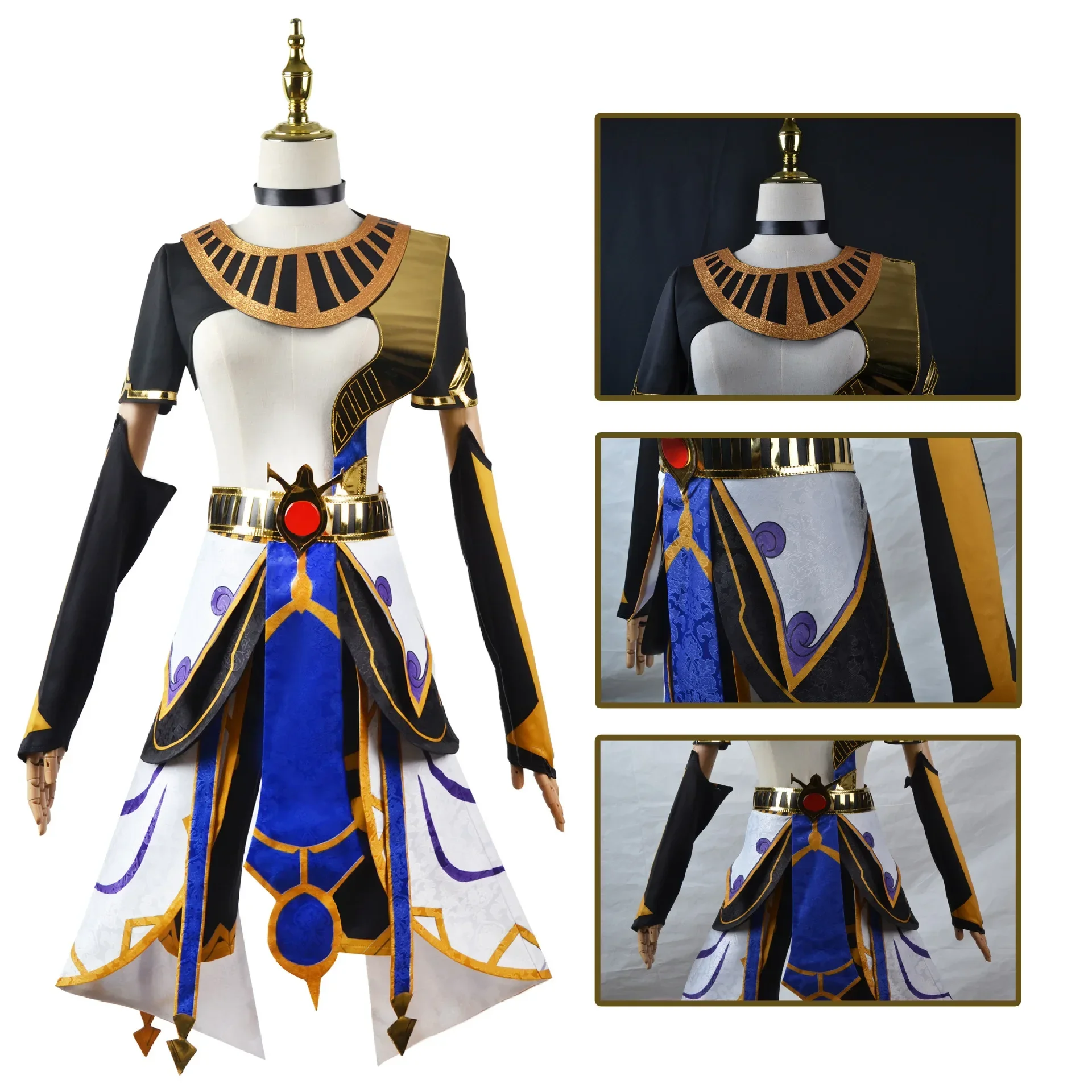 Anime Game Genshin Impact Cyno Cosplay parrucca Costume cappello scarpe Set completo Sumeru Genshin Cosplay Cyno Costume parrucche donna uomo 3XL