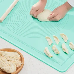 Large Size Silicone Kneading Pad Non-Stick Surface Rolling Dough Mat With Scale Kitchen Cooking Pastry Sheet Oven Liner Bakeware