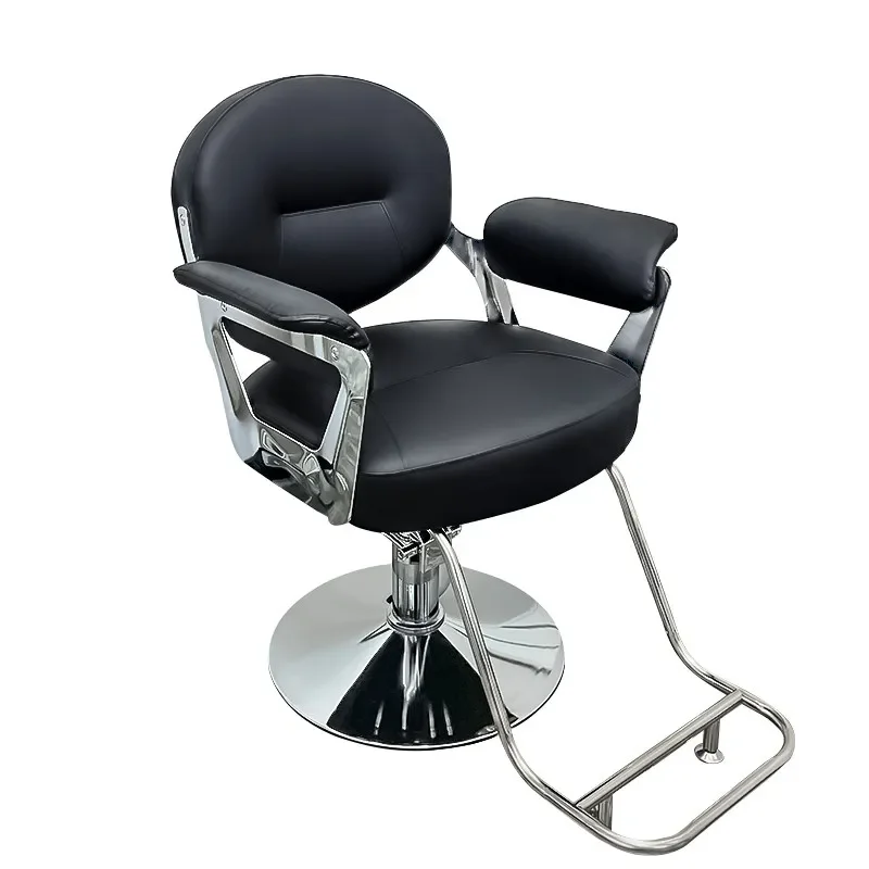 Luxury Professional Barber Chair Reclining Shampoo Bed Hairdresser Barber Chair Swivel Cadeira De Barbeiro Commercial Furniture 6