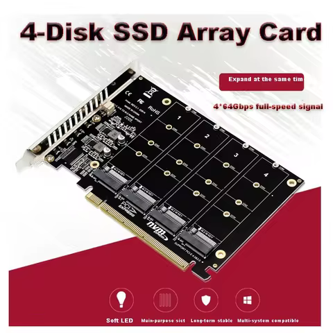 M.2 PCIE to NVME Expansion Card High-speed Four-Channel PCIE 3.0 4.0 4x32Gbps Adapter Card Supports 2230 2242 2260 2280