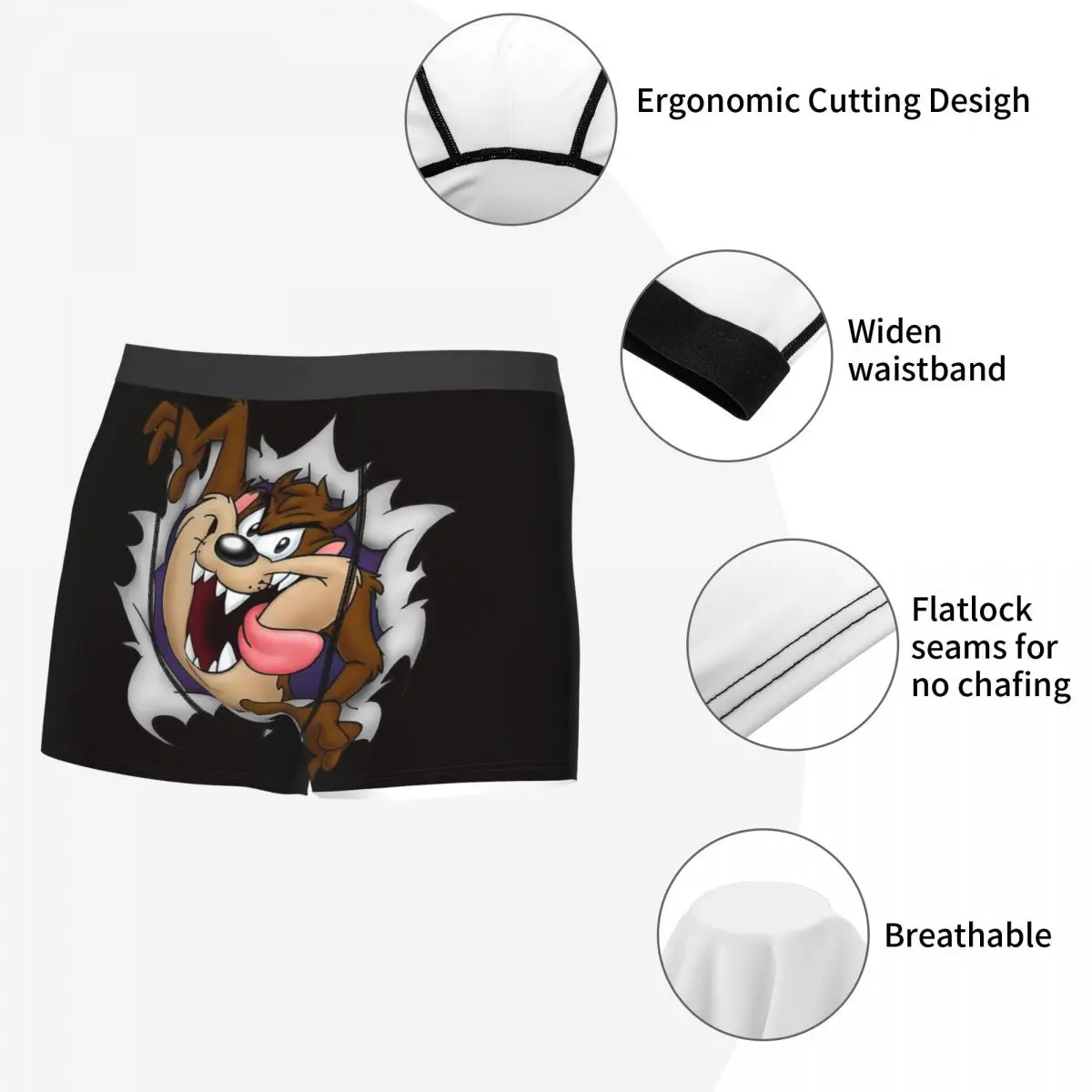 Tasmanian Devil Man's cosy Boxer Briefs Underwear Highly Breathable High Quality Birthday Gifts