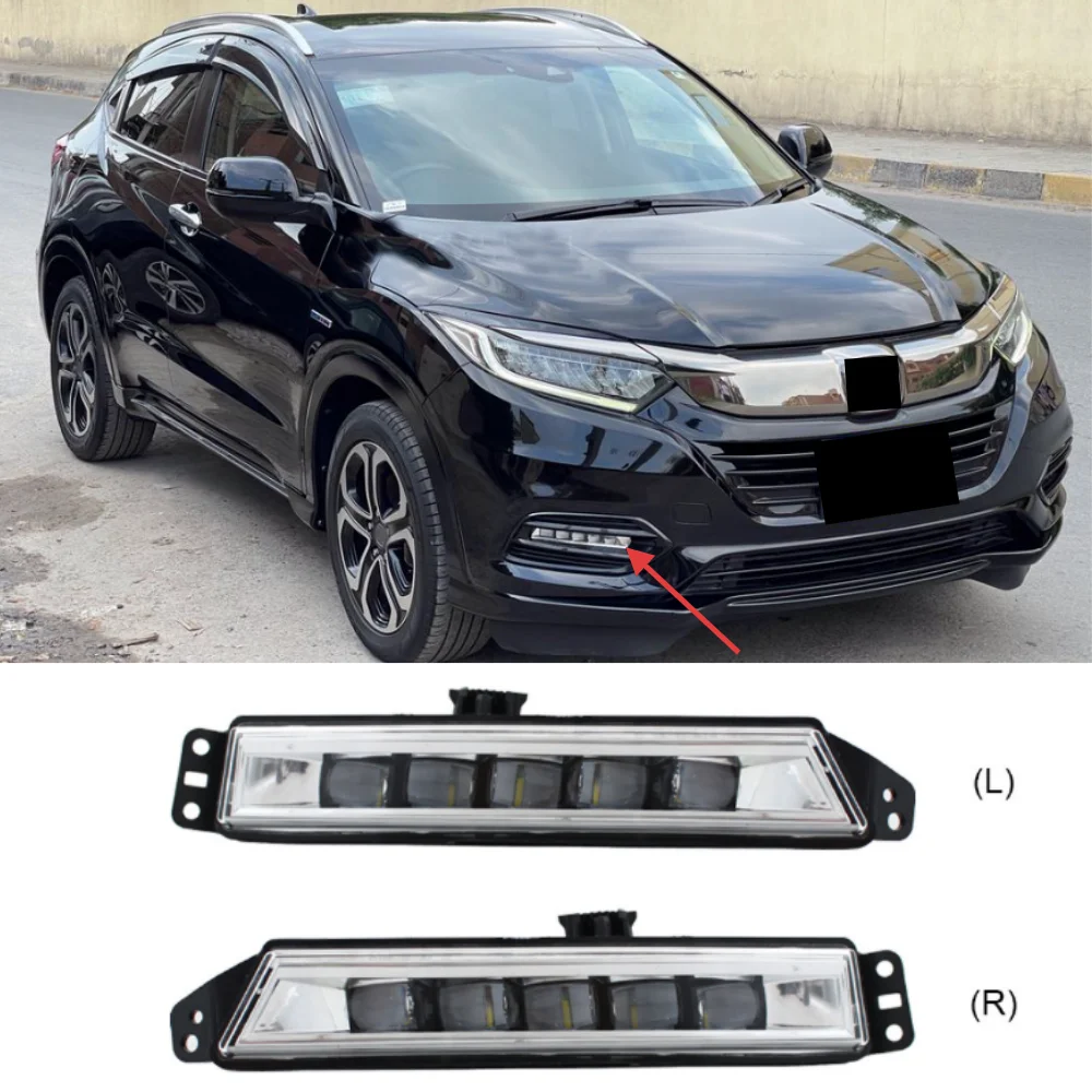 

Для Honda VEZEL 2020 City Elysion Hybrid Odyssey Hybrid XRV 2015-2019 гг., передний бампер автомобиля, светодиодные противотуманные фары OE: 33950-/33900-T9A-H31
