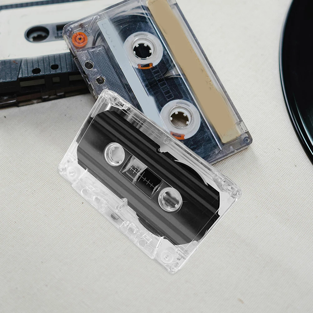 

6 Pcs Tape Cartridge Cassette Display Empty Boxes Storage Rack Holders Audio Blank