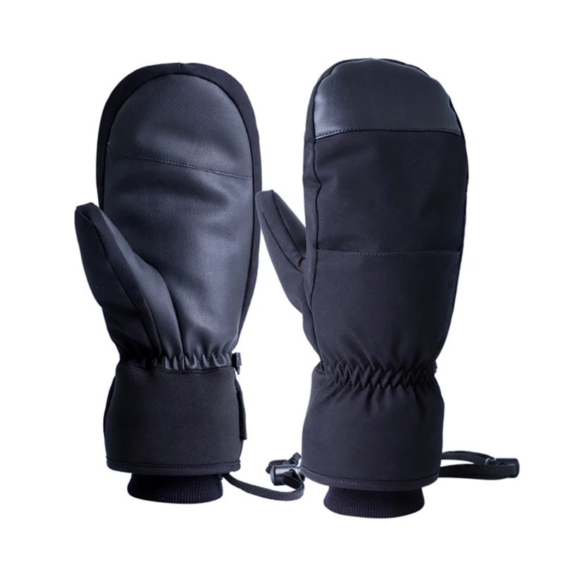 Manoplas esquí, guantes nieve impermeables para snowboard, pantallas táctiles cálidas, guantes para clima frío, correas