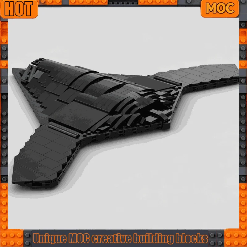 602PCS Black Stealth Drone Aircraft Unmanned Plane Model Building Blocks DIY Creative Assembly Educational Collection Toy Gift