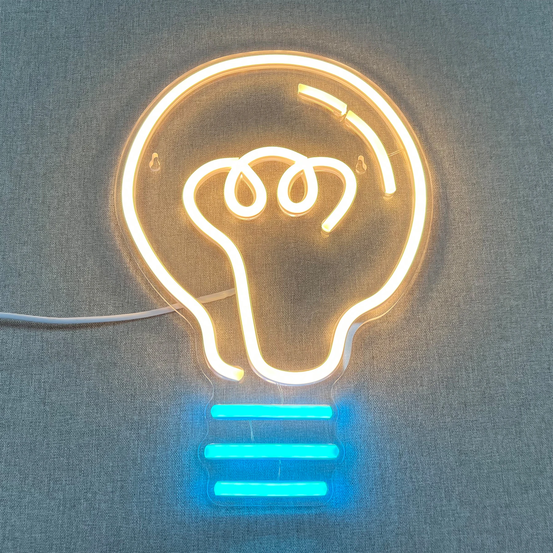 ضوء النيون المصباح الكهربائي، مزود طاقة USB مع مفتاح يعتم، ضوء حائط نيون قابل للتعتيم، ضوء ديكور نيون لغرفة الأطفال