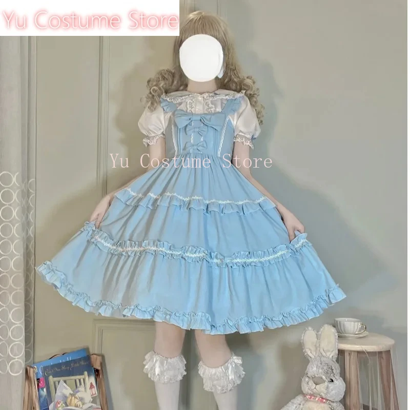 

JapaneseVittoriaVintage Lolita Jsk Dress Women Elegant Princess suspender Jsk DressesGirls Kawaii Daily Cute Vestidos Yu Costume