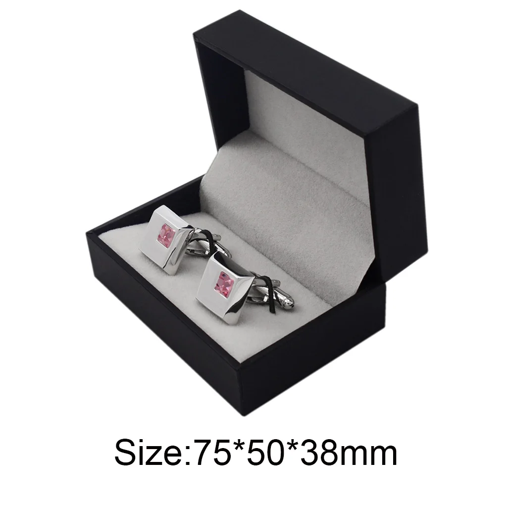 SAVOYSHI Black Jewelry Box New Small Leatherette Paper Materials Package Cufflinks Gift Box Customization