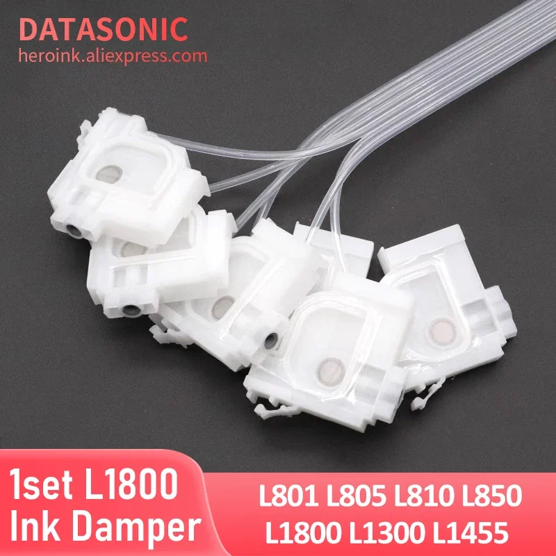 1 Set L800 DTF Printer Ink Damper Dumper for Epson L801 L805 L810 L850 L1800 L1300 L1455 With 2 Meters Ink Hose Tube 6color