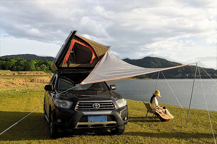 je-Hot Selling Customized Oxford Double Layer Waterproof Car Roof Top Tent Overland High Quality Aluminum Alloy Honeycomb Panel