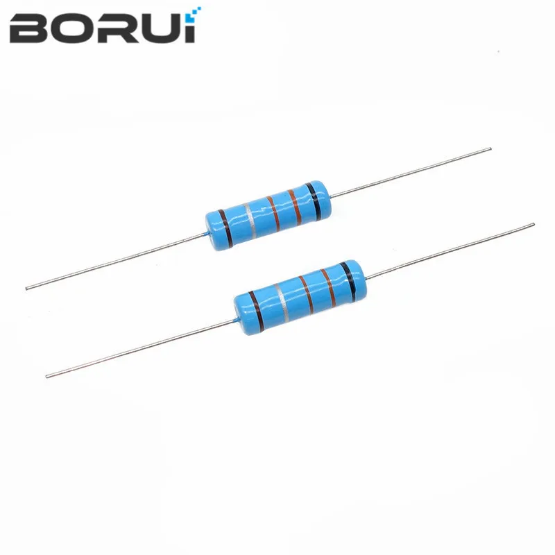 10Pcs 5W 1% Metal film Resistor resistance 0.1R~10M 1K 1.2 1.3 3.3 10 22 33 120 360 18 390 470 82 R K ohm 10K 100K 1M