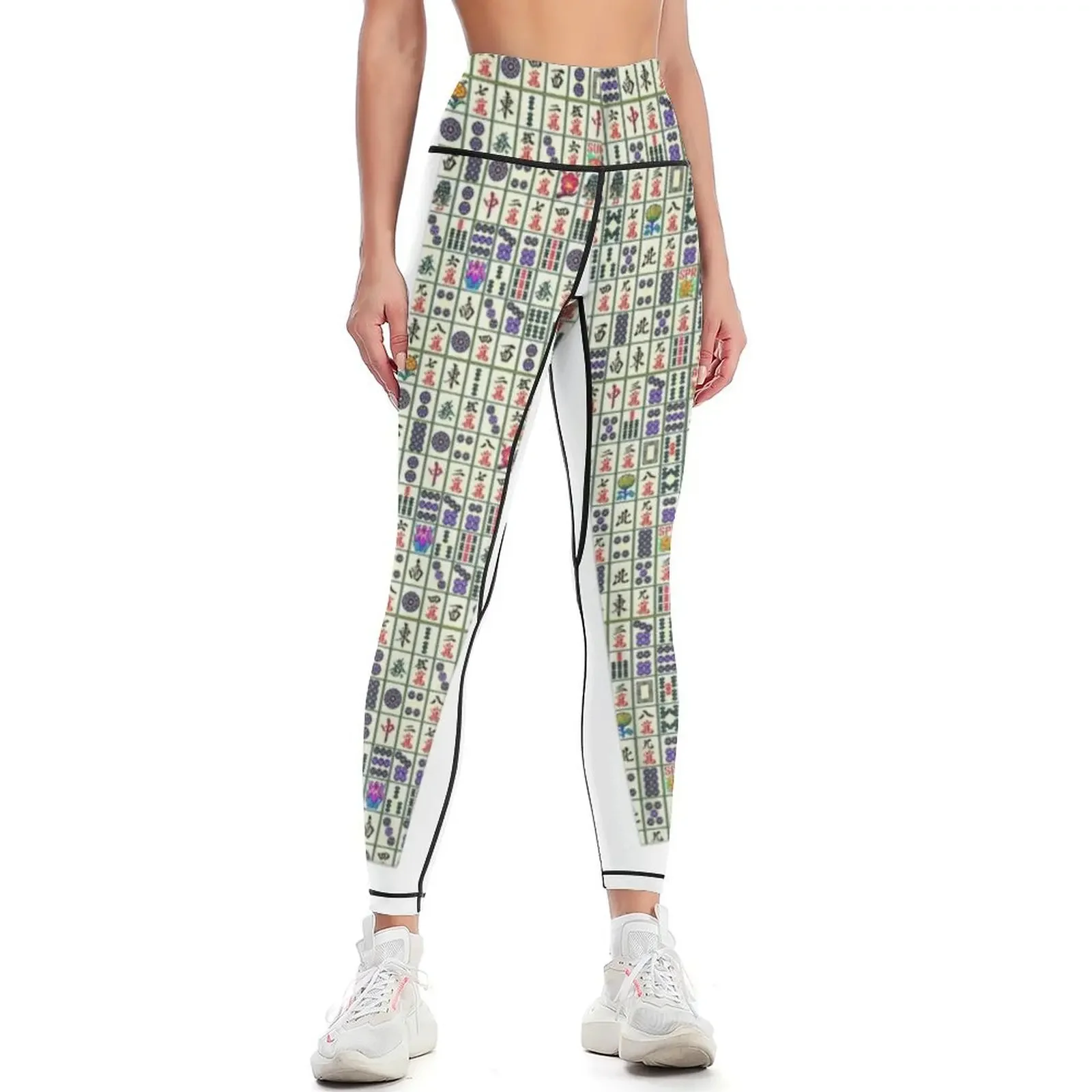 

Mahjong Leggings Women's sports pants high waist harem pants Sports female Womens Leggings