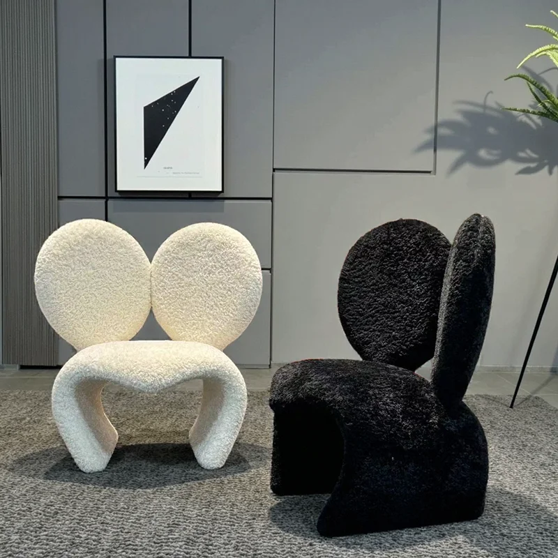Cream Wind Dressing Chair Home Backrest Soft Dining Chair Designer Model Room Fairy Makeup Chair Cashmere Makeup Stool